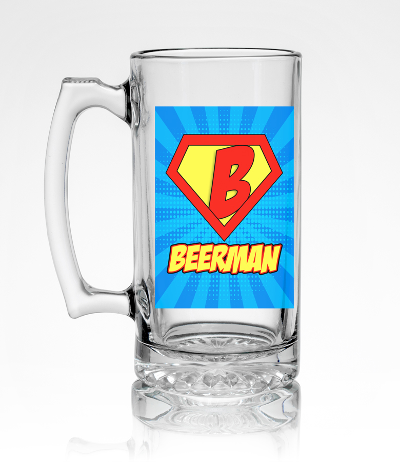 Стъклена халба за бира - Beerman