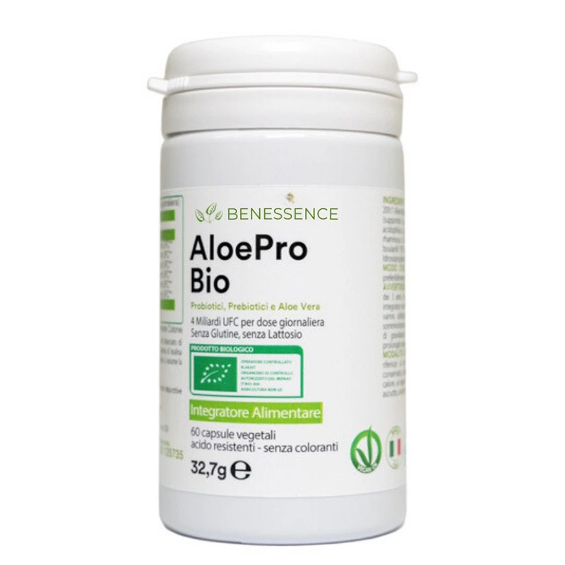 Aloe Pro Алое вера + пробиотици и пребиотици – за добро храносмилане, баланс и имунна защита, 60 капсули