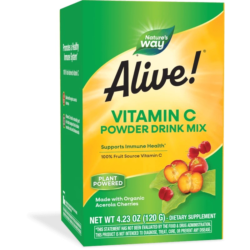 Витамин С от ацерола organic Алайв - Alive! Vitamin C From Organic Acerola, 120 g прах