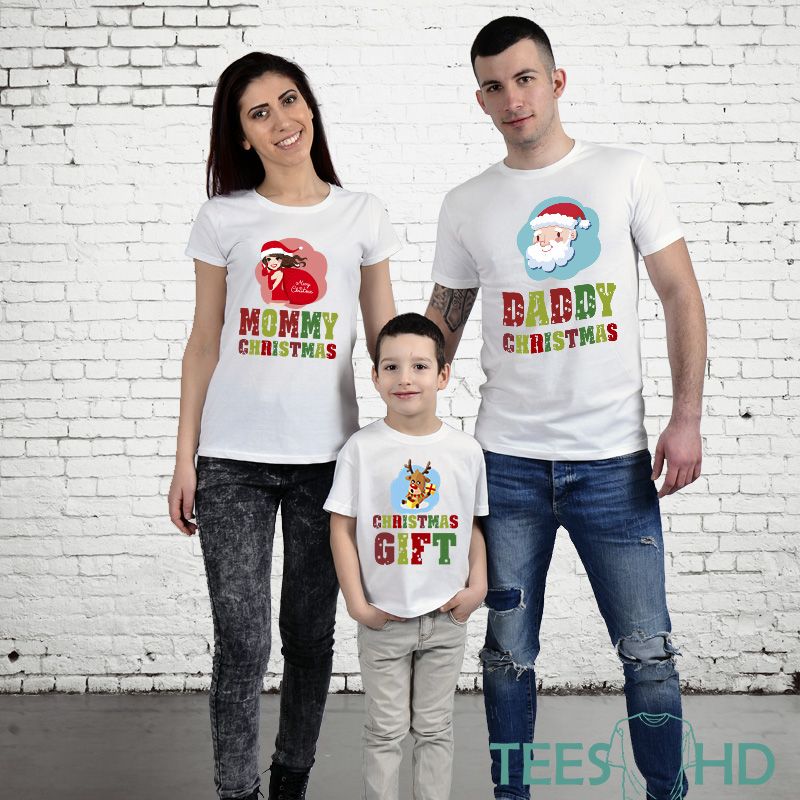 Комплект тениски - Mommy, Daddy and Christmas Gift 3