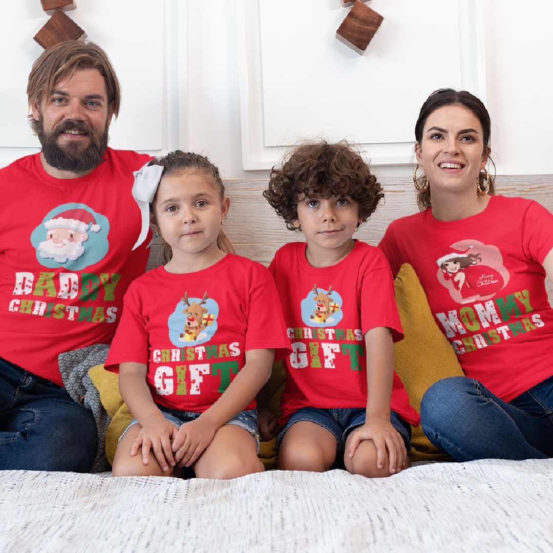 Комплект тениски - Mommy, Daddy and Christmas gift 4