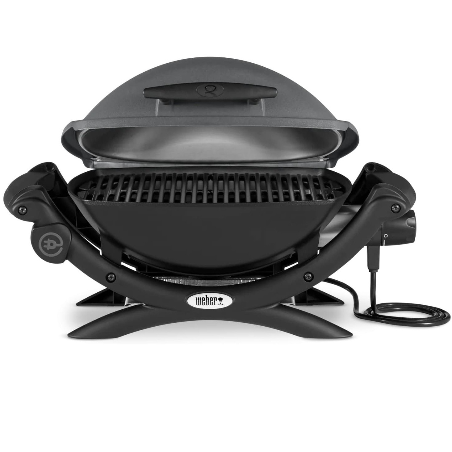 Електрическо барбекю Weber Q1400 WB 52020079, 2200 W, 43x32 cm, Капак и корпус от лят алуминий, Подвижна тава за мазнини, Тъмносив