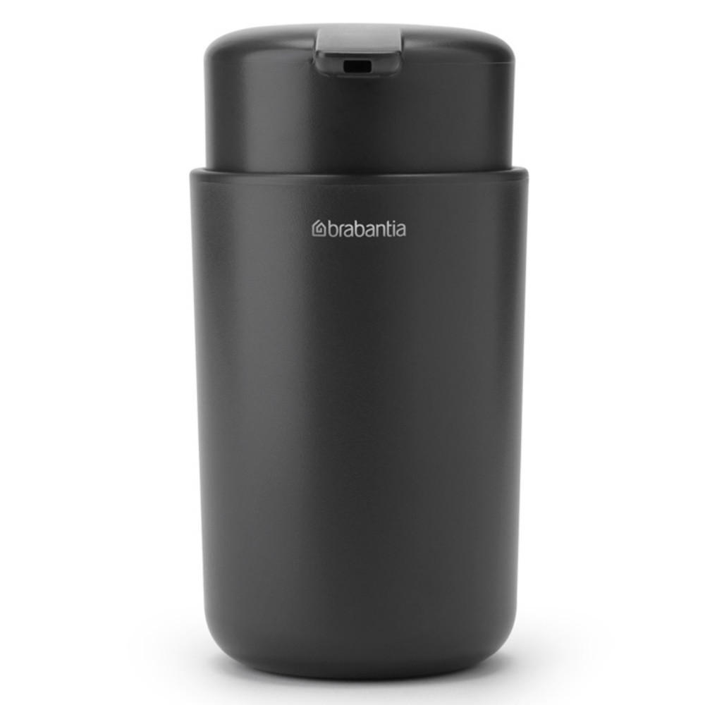 Дозатор за течен сапун Brabantia ReNew 1003133, 250 мл, Нехлъзаща основа, Без прокапване, Тъмносив
