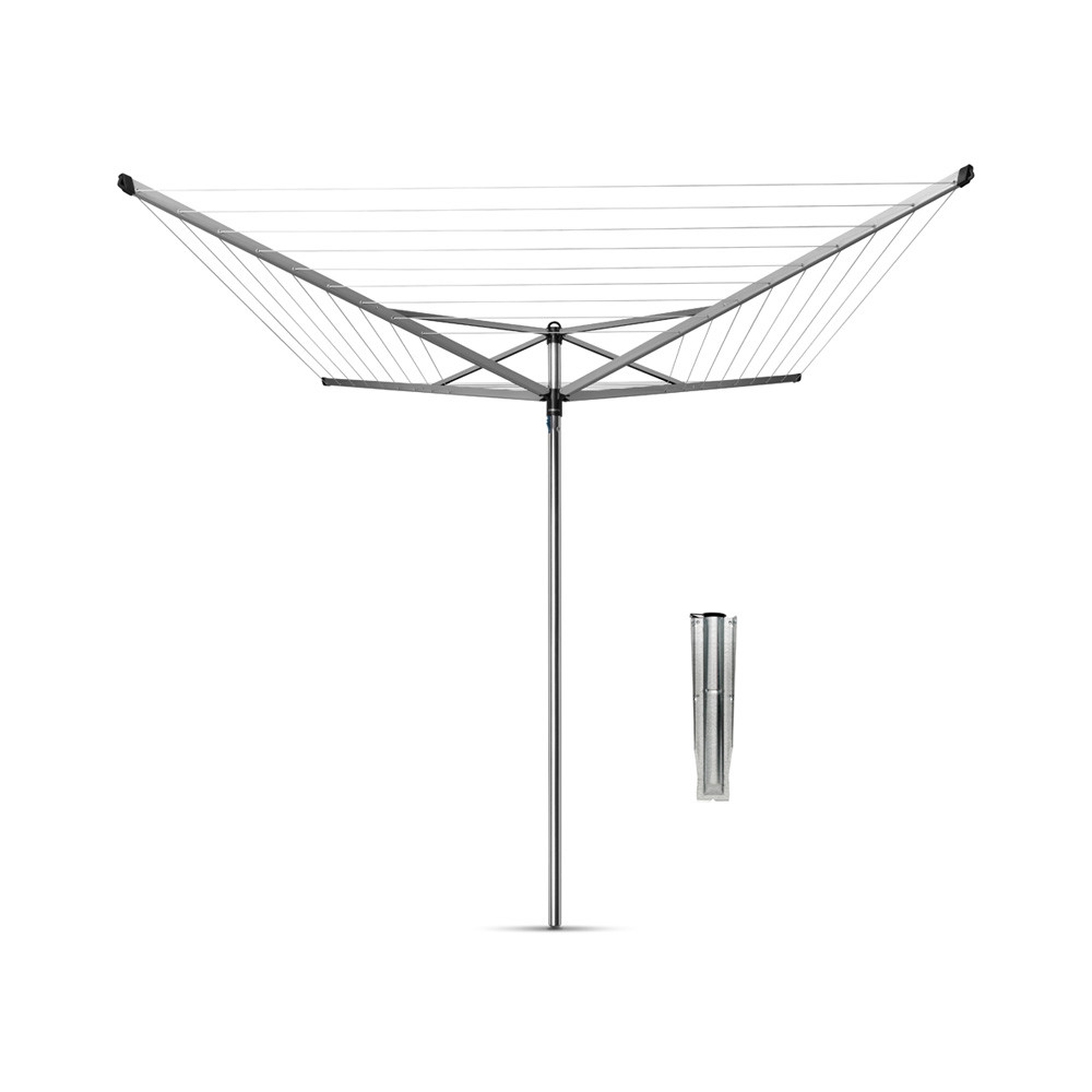 Външен простор Brabantia TopSpinner 90300260, 40 м, Метален шиш за вкопаване, Резистентен на корозия, Инокс