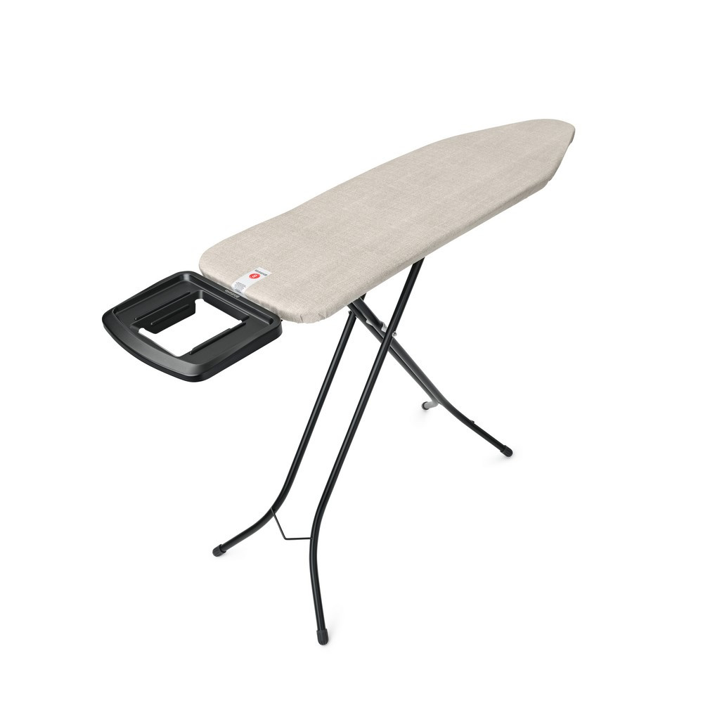 Маса за гладене Brabantia B 1008893, 124x38 см, 7 позиции за регулиране, Голяма поставка за ютия, Светлосив