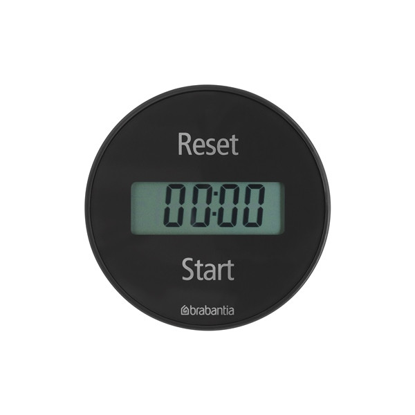 Кухненски таймер Brabantia 107789, Дигитален дисплей, Магнит, Хронометър, Тъмносив