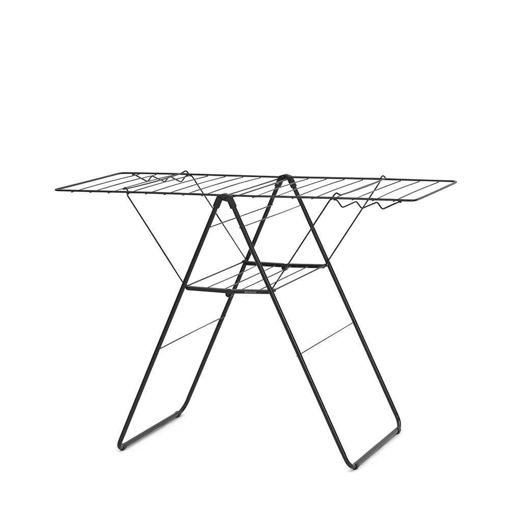 Сушилник за дрехи Brabantia Hangon 1004165, 20 м, 6 закачалки, Регулируем, Заключване за деца, Черен/мат