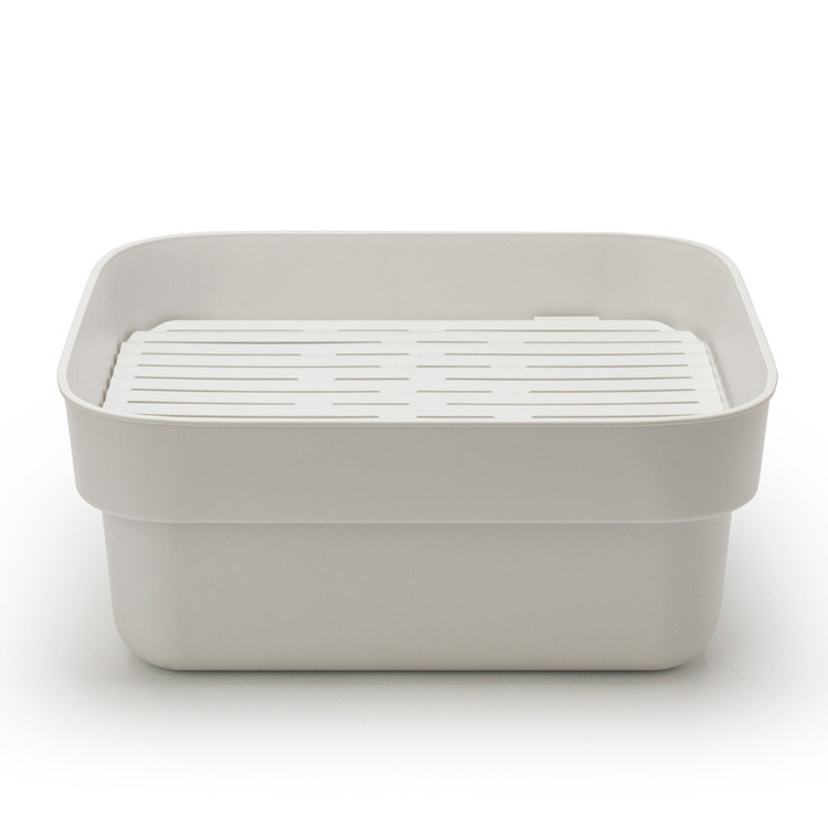 Купа за миене и отцеждане Brabantia 1003316, 16.1 х 37.4 х 34.4 см, Безопасна за съдове с незалепващо покритие, Светлосив