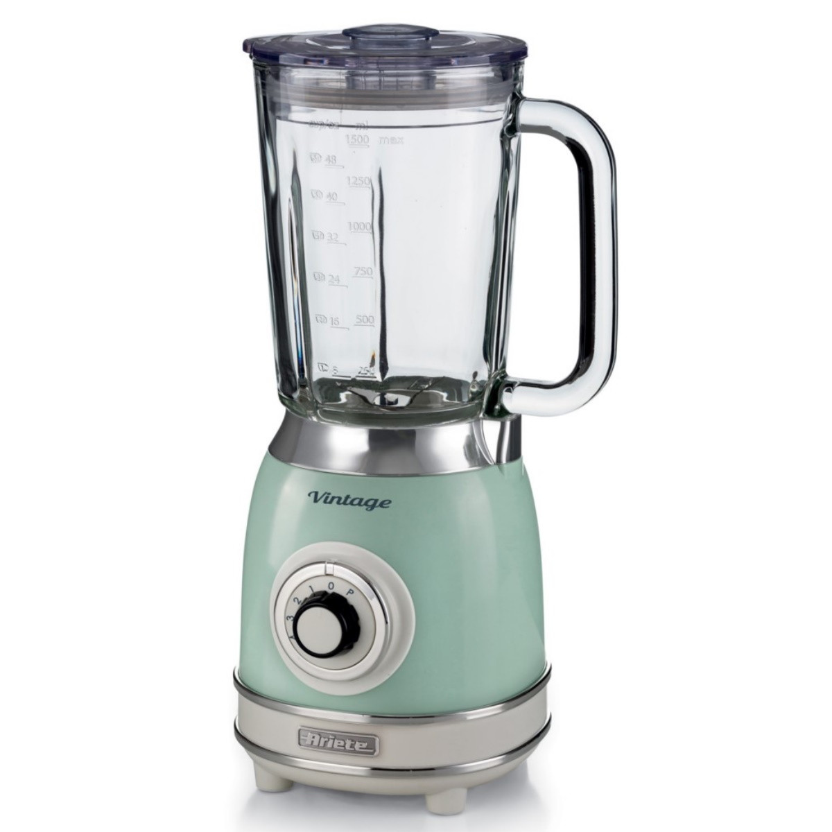 Блендер Ariete VINTAGE 2.0 0583/04, 1000W, 1.5 л, 4 ножа, 4 скорости+импулси, Трошене на лед, Зелен