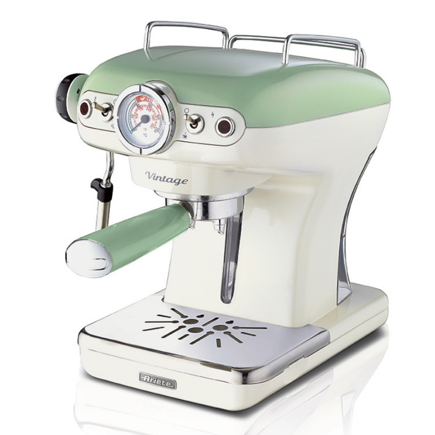 Еспресо машина Ariete VINTAGE 1389/14, 850W, 15 bar, 0.9 л, Мляно и ESE, Maxi-Cappuccino, Зелен