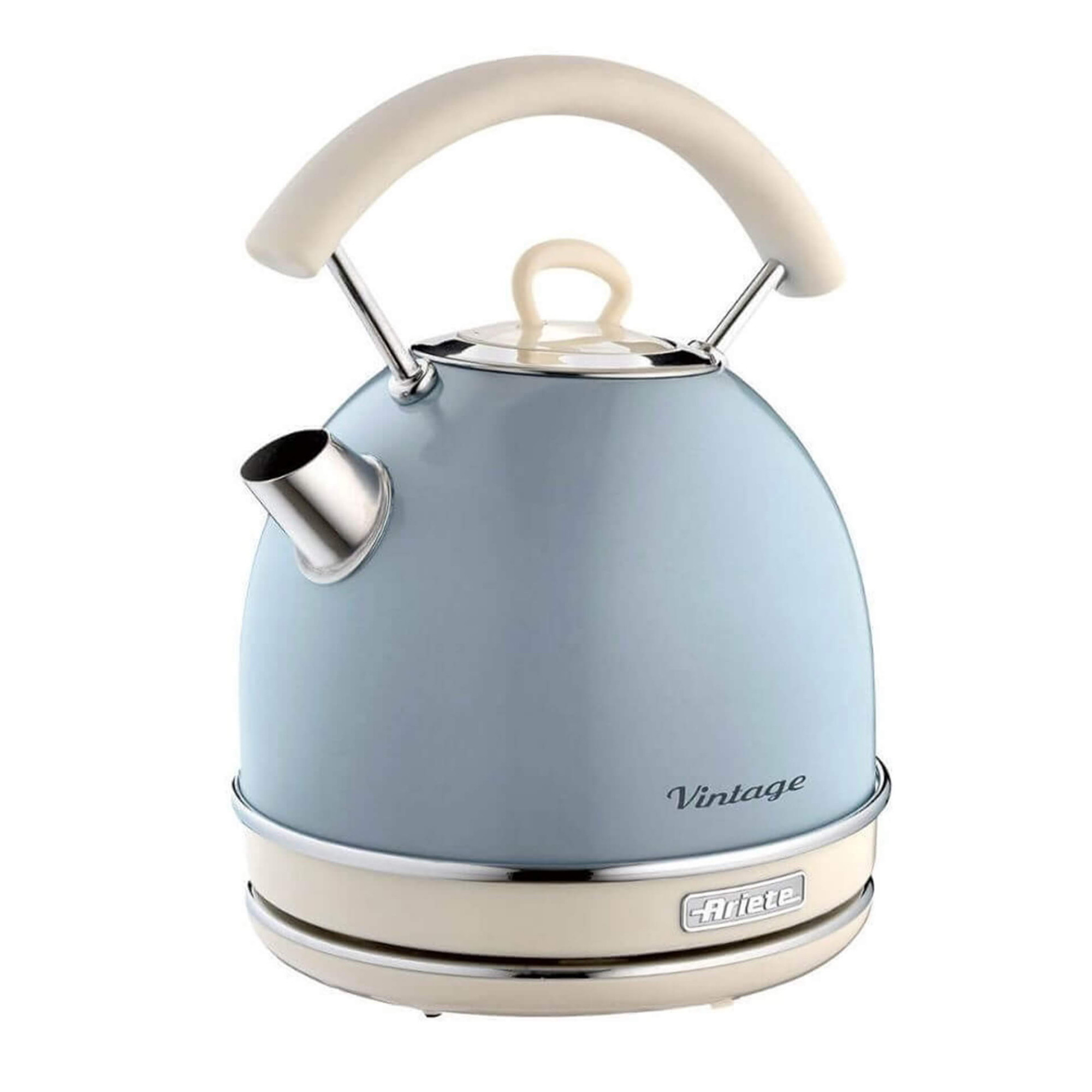Електрическа кана/чайник Ariete VINTAGE 2877/05, 2000W, 1.7 л, Стоманен корпус, Студена повърхност, 360 основа, Син