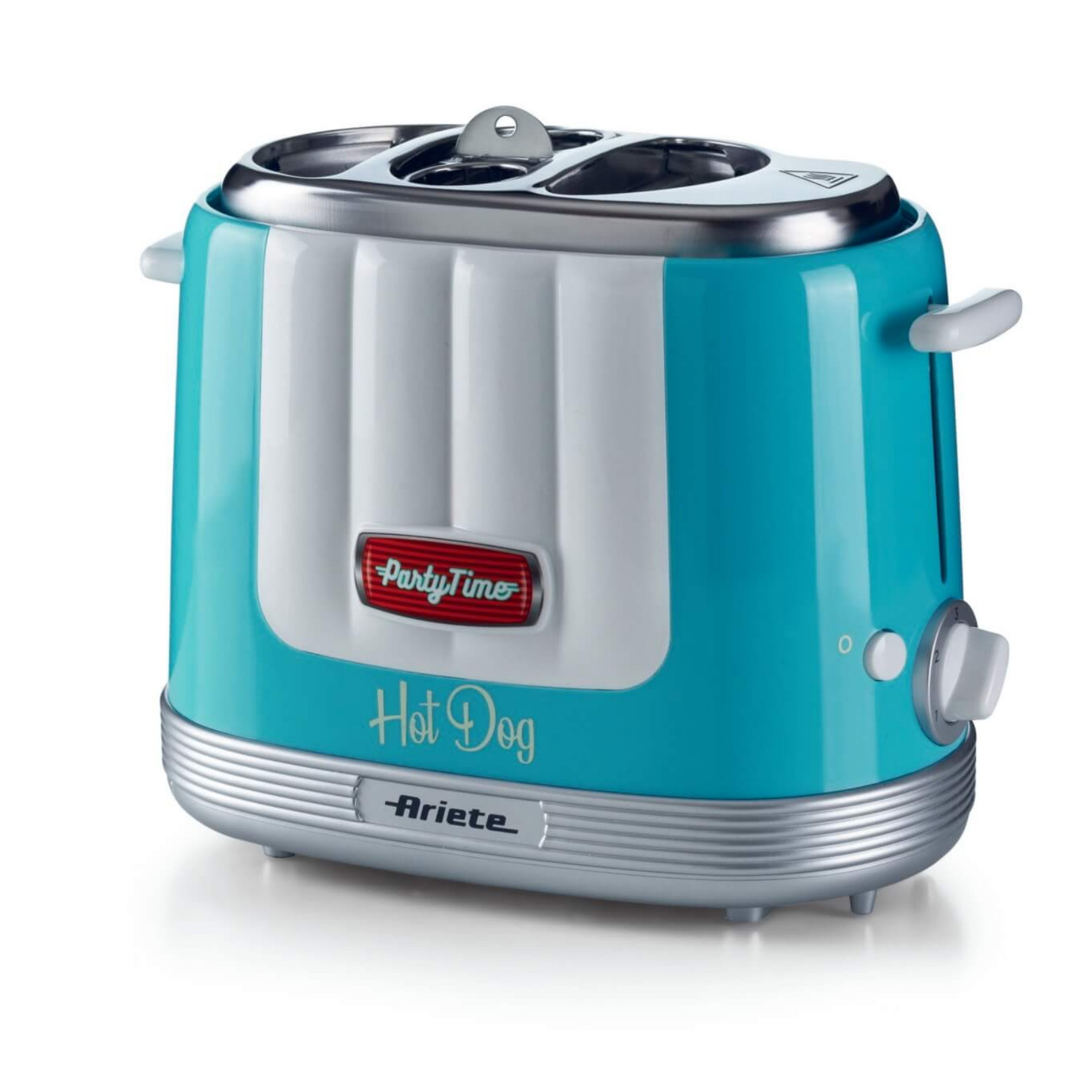 Уред за хот-дог Ariete PARTY TIME 0206/01, 650W, 4 отделения, 5 степени, Стоп функция, Тюркоаз
