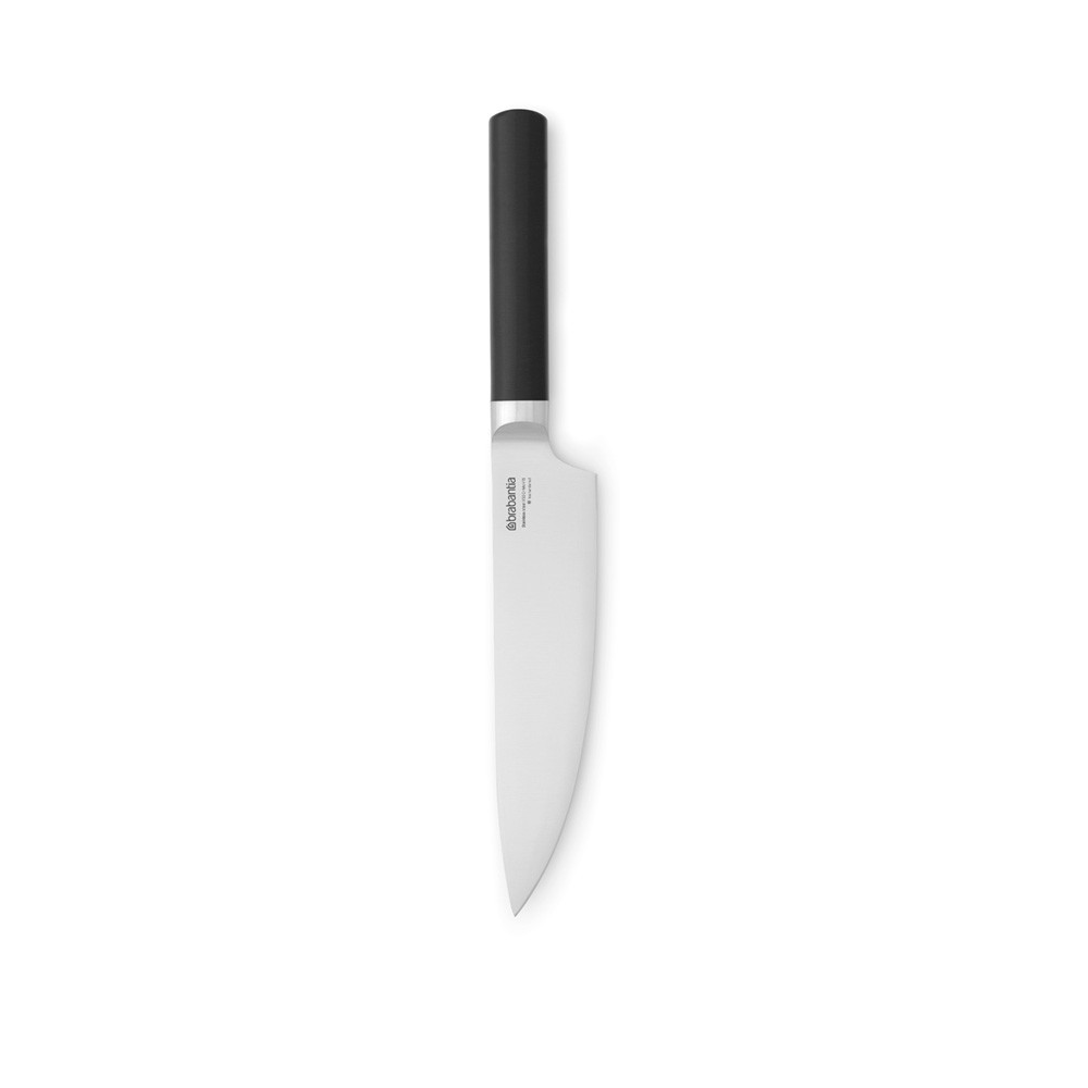 Готварски нож Brabantia Profile 1003296, 19.5 см, Закалена стомана, Устойчив на надраскване и корозия, Черен