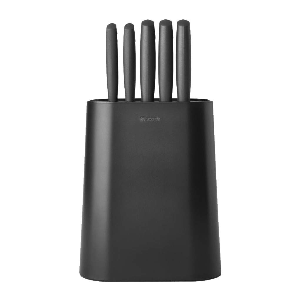 Комплект ножове 5 бр Brabantia Tasty+ 1001177, Закалена стомана, Устойчиви на надраскване и корозия, Тъмносив