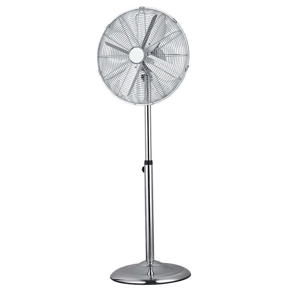 Вентилатор на стойка Finlux FSF-1813-SS, 60W, 45 см, 3 скорости, Неръждаема стомана, Инокс