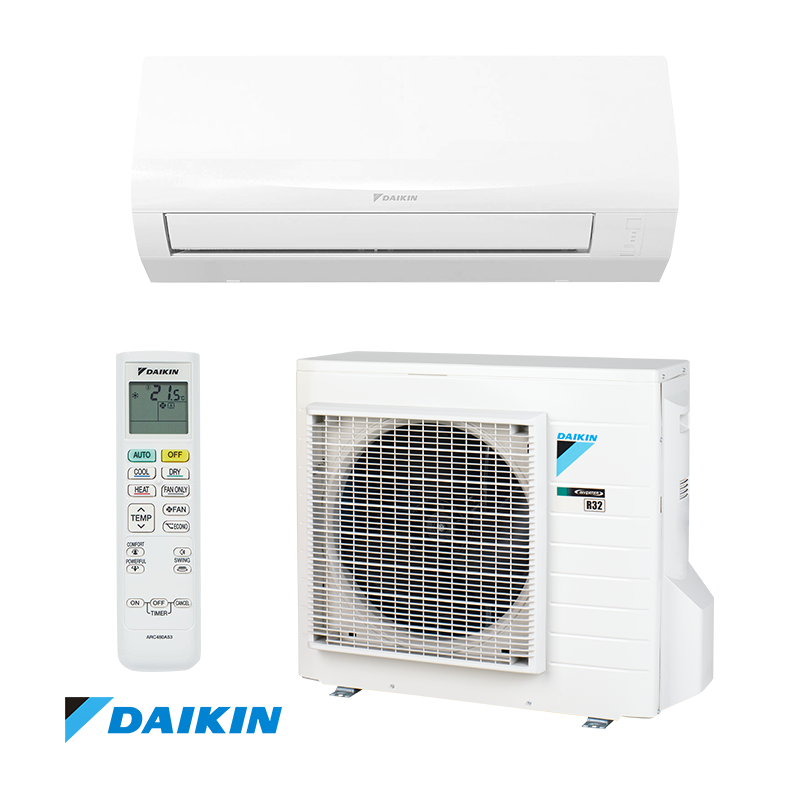Инверторен климатик Daikin Sensira FTXF25E + RXF25E, 9000 BTU, 17 м2, A++, R-32, Бял