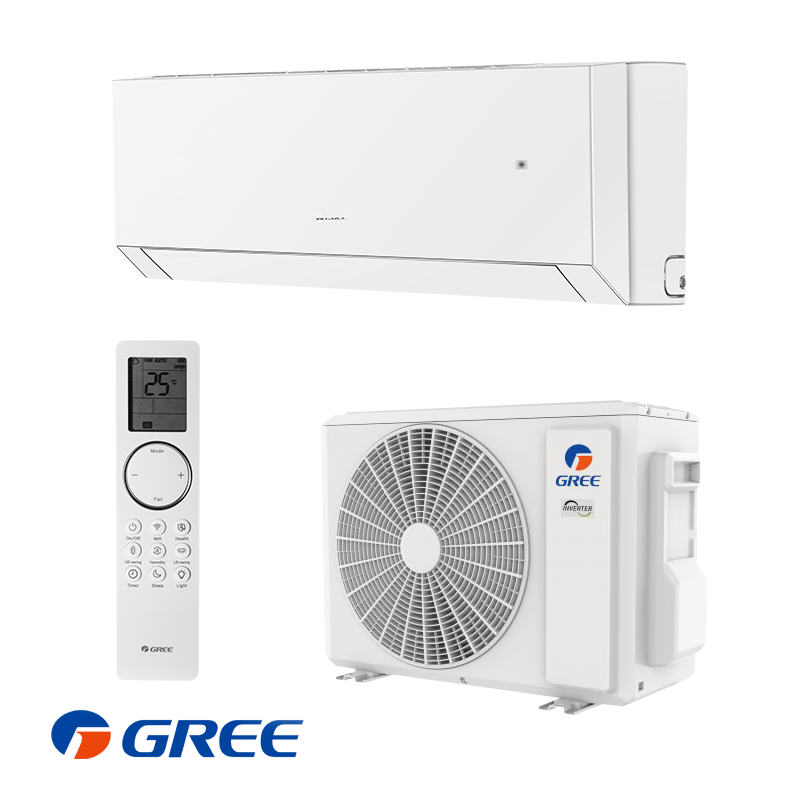 Инверторен климатик Gree Clivia GWH12AUCXB-K6DNA2A, 12000 BTU, 24 м2, А++, Wi-Fi, R-32, Бял