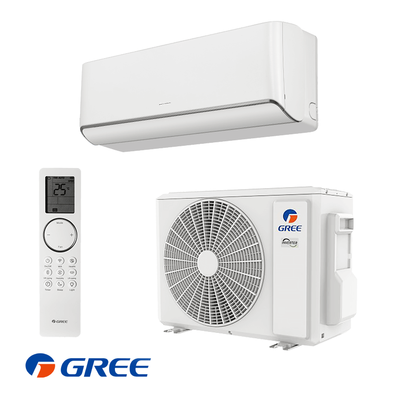 Инверторен климатик Gree Airy GWH12AVCXD-K6DNA1A, 12000 BTU, 24 м2, A+++, Wi-Fi, R-32, Бял