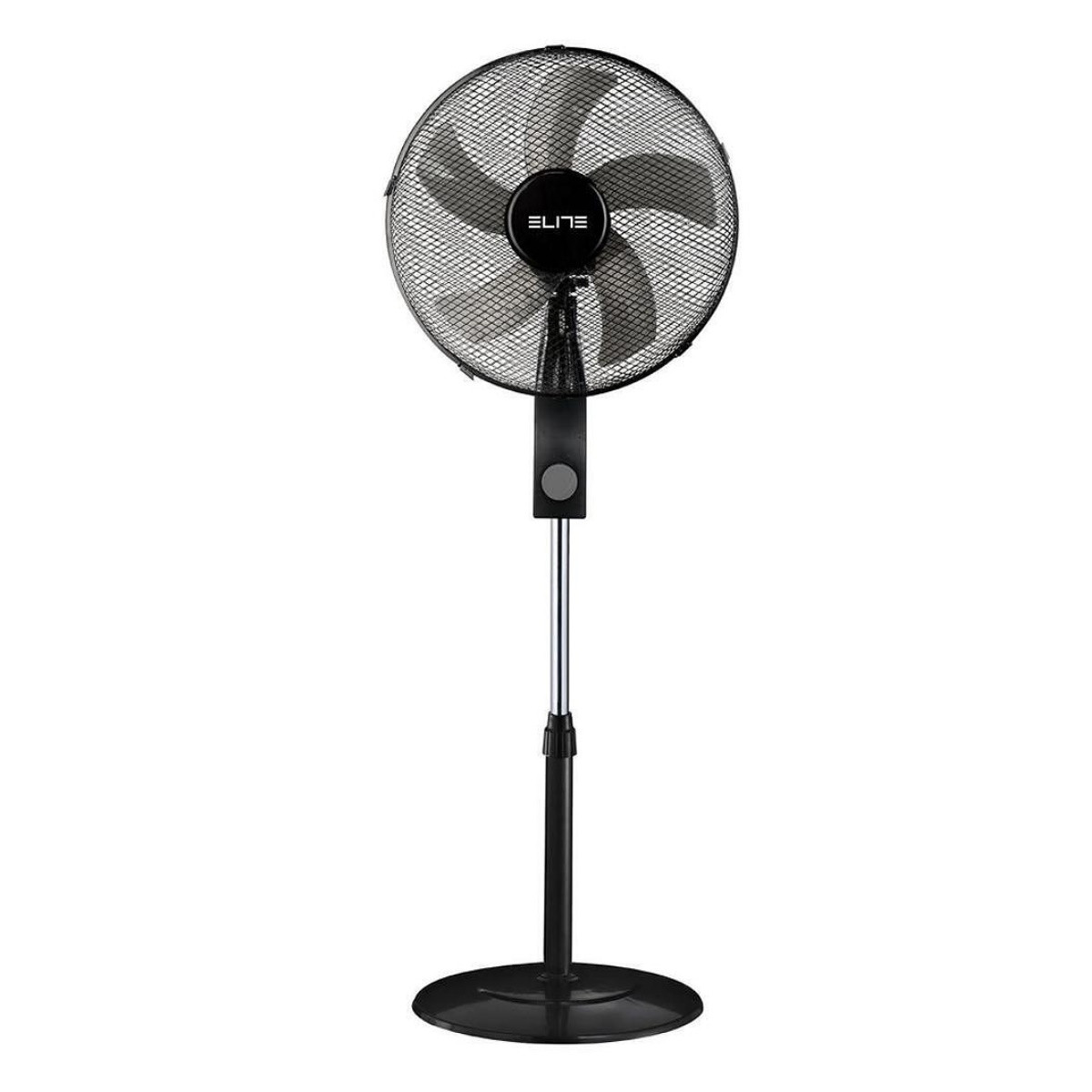 Вентилатор на стойка Elite YSF-0308, 45W, 40.6 см, 3 скорости, 5 перки, Черен