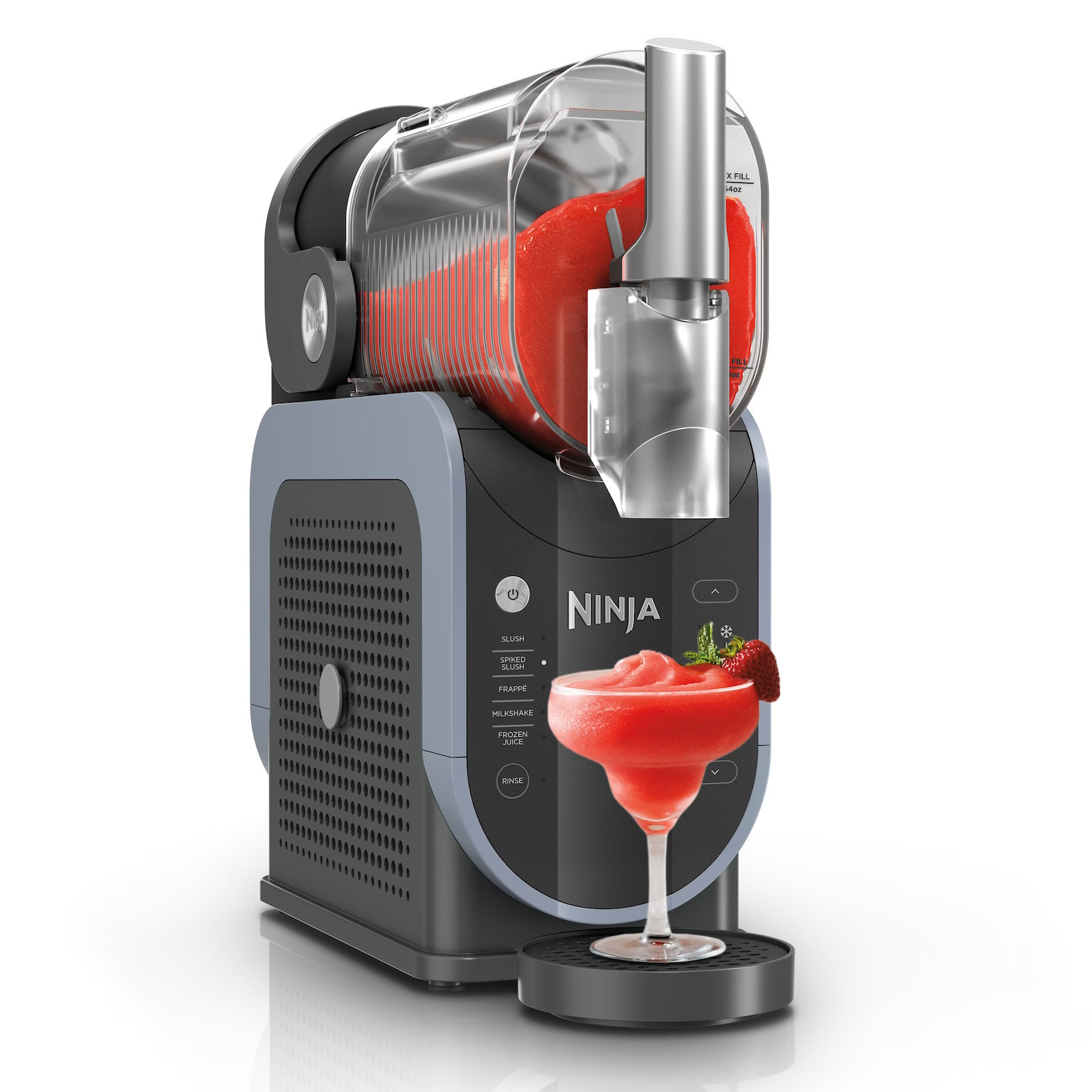 Уред за ледени напитки Ninja Slushi FS301EU, 200W, 5 режима, Капацитет 1.9 л, RapidChill, Whisperchill, Черен