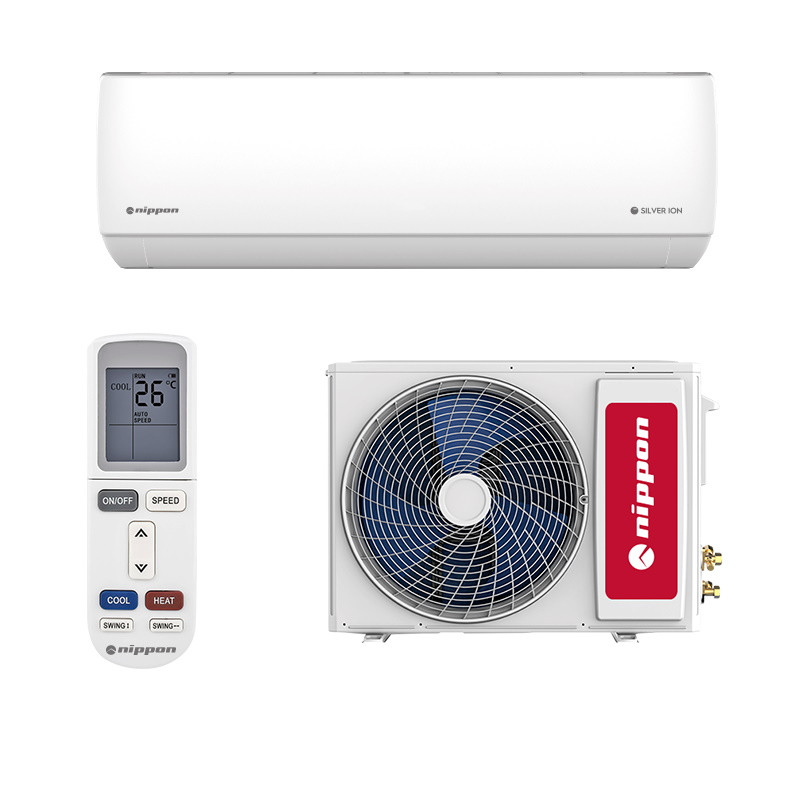 Инверторен климатик Nippon KFR 09DC SILVER ION SMART, 9000 BTU, 18 м2, A++, Wi-Fi, R-32, Бял