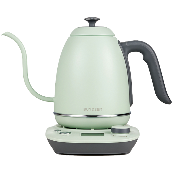 Електрическа кана Gooseneck BUYDEEM K821, 1000W, 0.8 л, Поддърждане на топло, NTC сензорна технология, LCD, Светлозелен