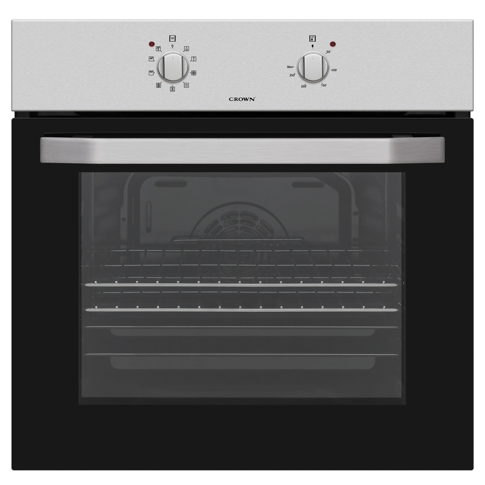 Фурна за вграждане Crown FCM 600A IX, 65 л, Клас А, Механично управление, Инокс