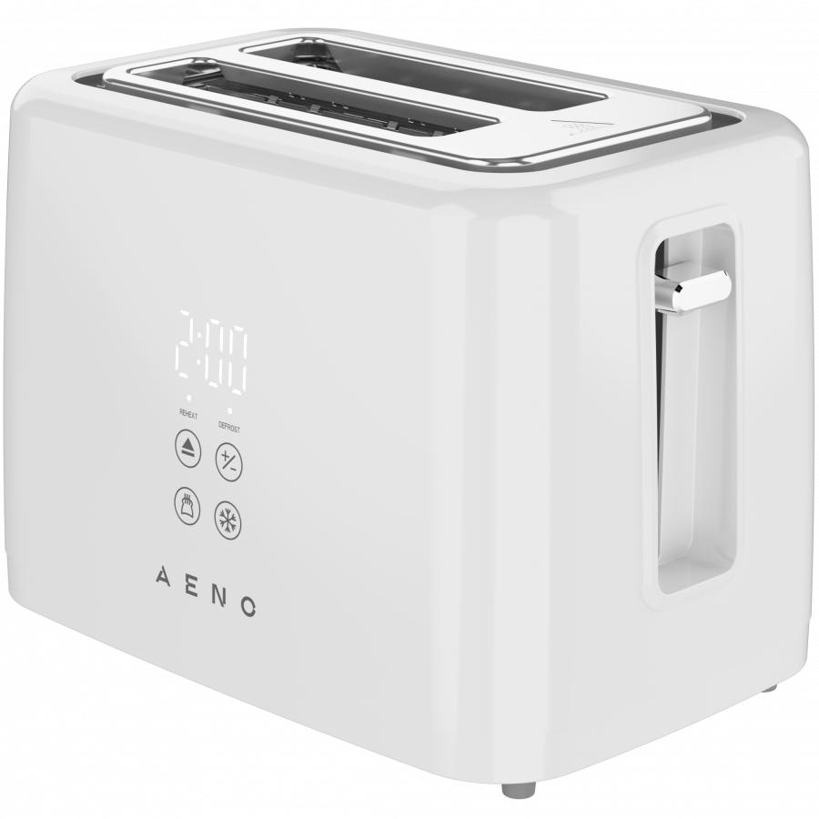 Тостер за хляб AENO ATS0002W, 930W, 7 степени, Сензорно управление, Обратен таймер, Защита при засядане, Тих, Бял