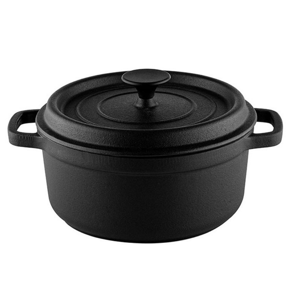Чугунена тенджера Muhler Tika MR-2448CI, 24x10.5 см, 3.4 л, Индукция, Черен