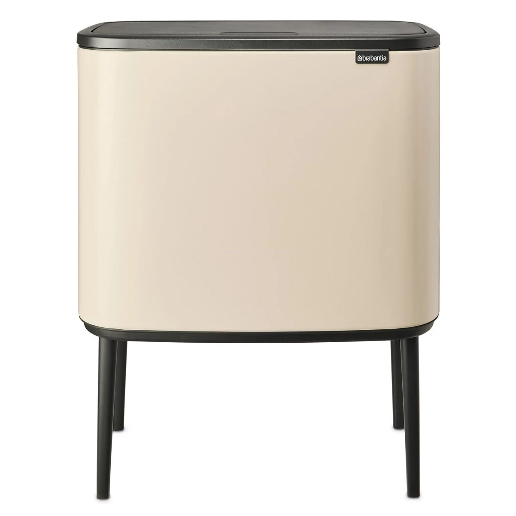 Кош за боклук Brabantia Bo Touch 1005546, 36 л, Плавно и безшумно отваряне, Голям отвор, Бежов