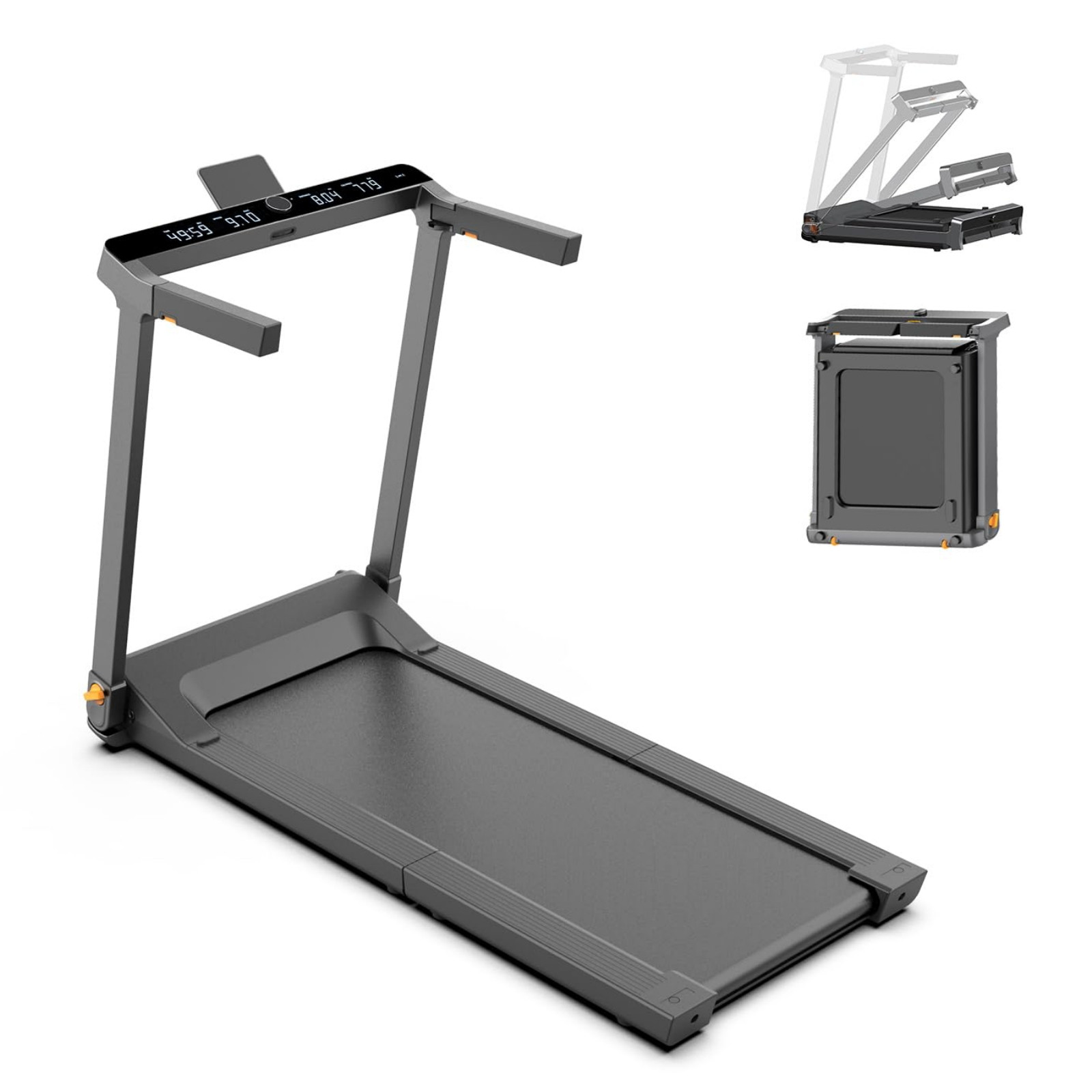 Бягаща пътека Xiaomi KingSmith WalkingPad G1 TRG1F, 918W, До 110 кг, 0.5/12 км/ч, Показател на измервани стойности, Мобилно приложение, Черен/сив