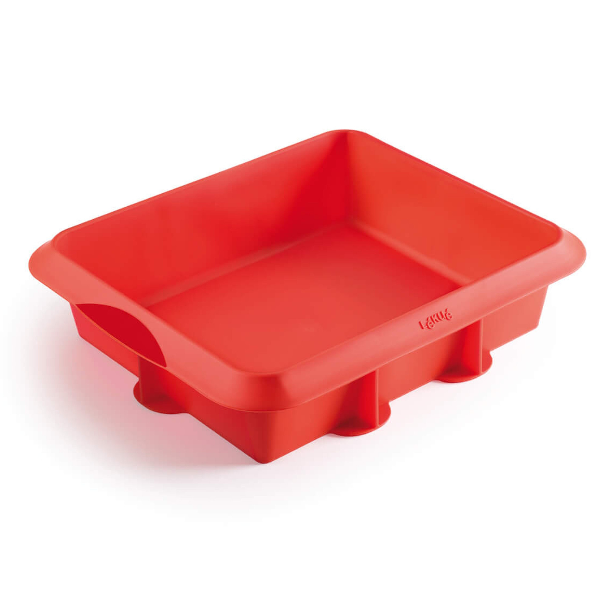 Форма за печене Lekue 1009482, 27x27 см, Платинен силикон, От -60°C до +220°C, Червен