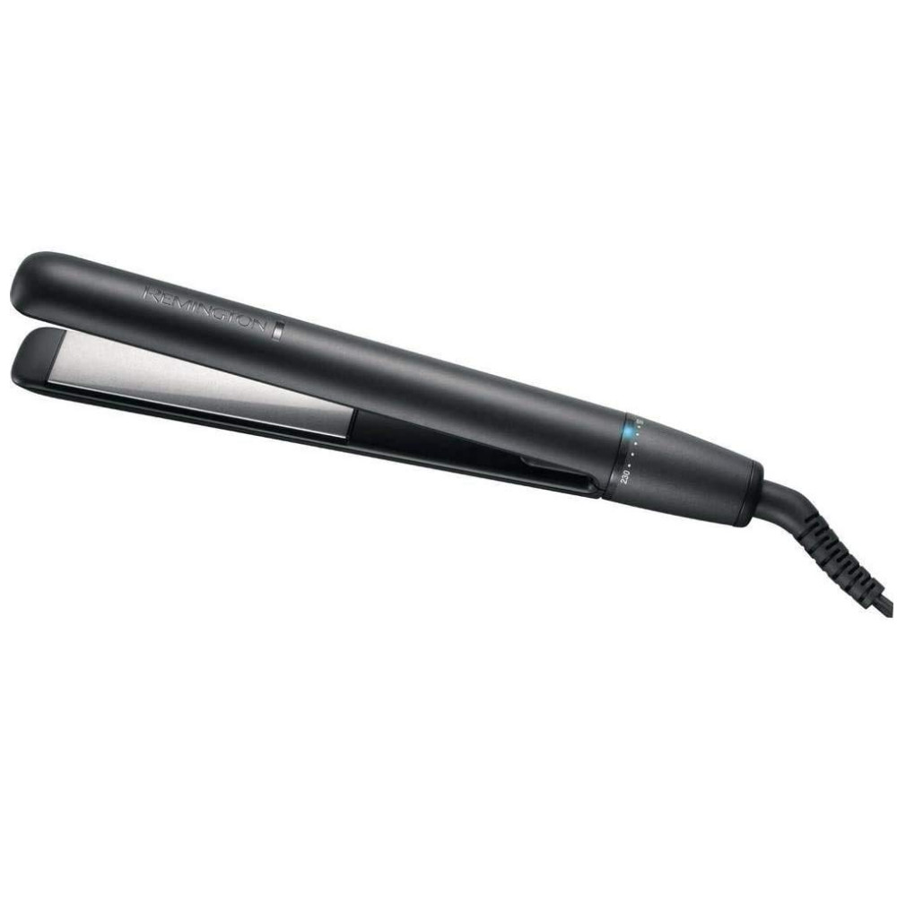 Преса за коса Remington Ceramic Glide 230 S3700, Керамично покритие от титан и турмалин, 150-230°C, 8 темп, LED, Черен