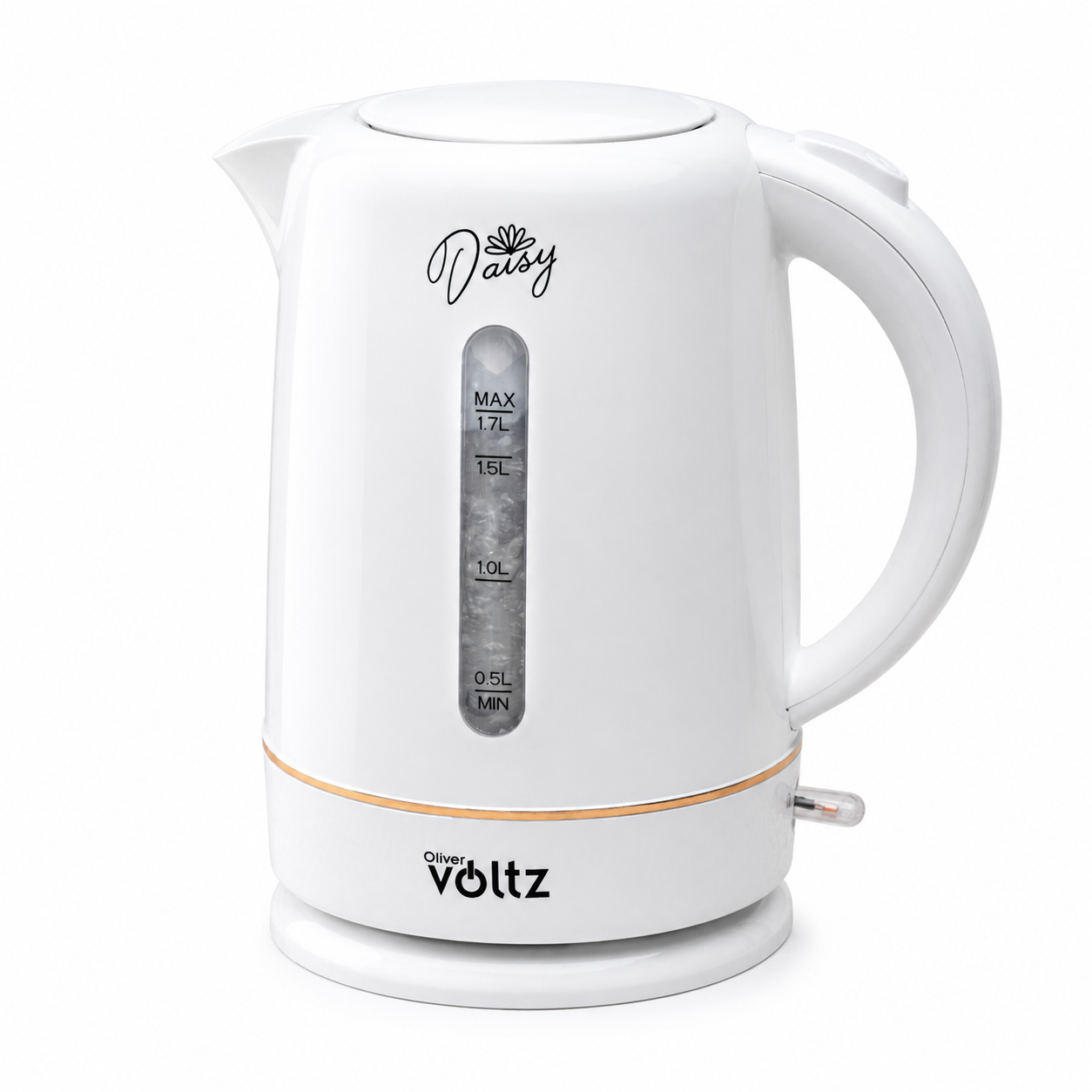 Електрическа кана Oliver Voltz Daisy OV51230W, 2200W, 1.7 л, Автоматично изключване, Бял