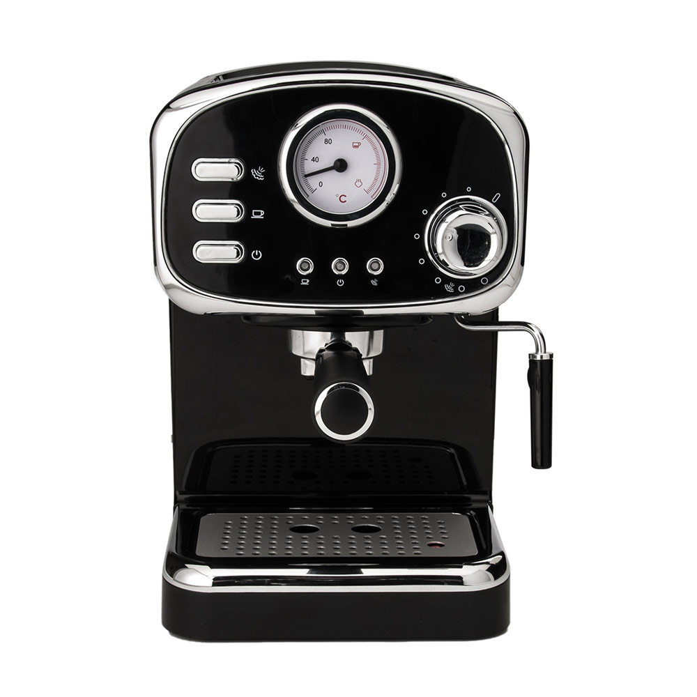 Еспресо машина Gastroback Basic 42615, 1100W, 15 bar, 1.25 l, Затопляне на чаши, Подвижни части, Порт-филтър, Черен