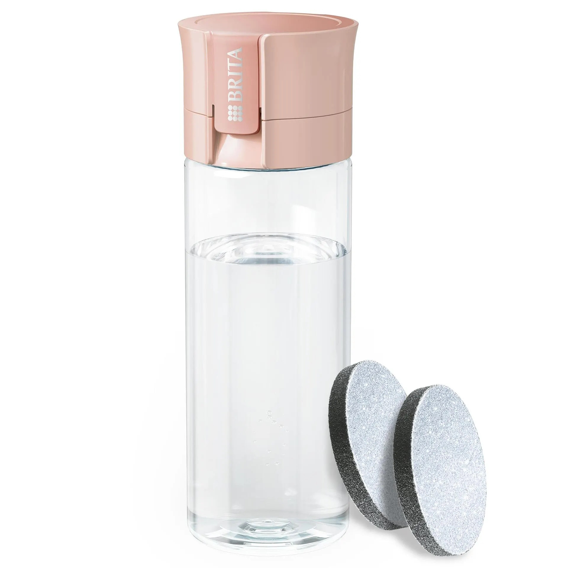 Филтрираща бутилка за вода Brita Fill & Go Vital, 600 мл, MicroDisc филтри, Розов
