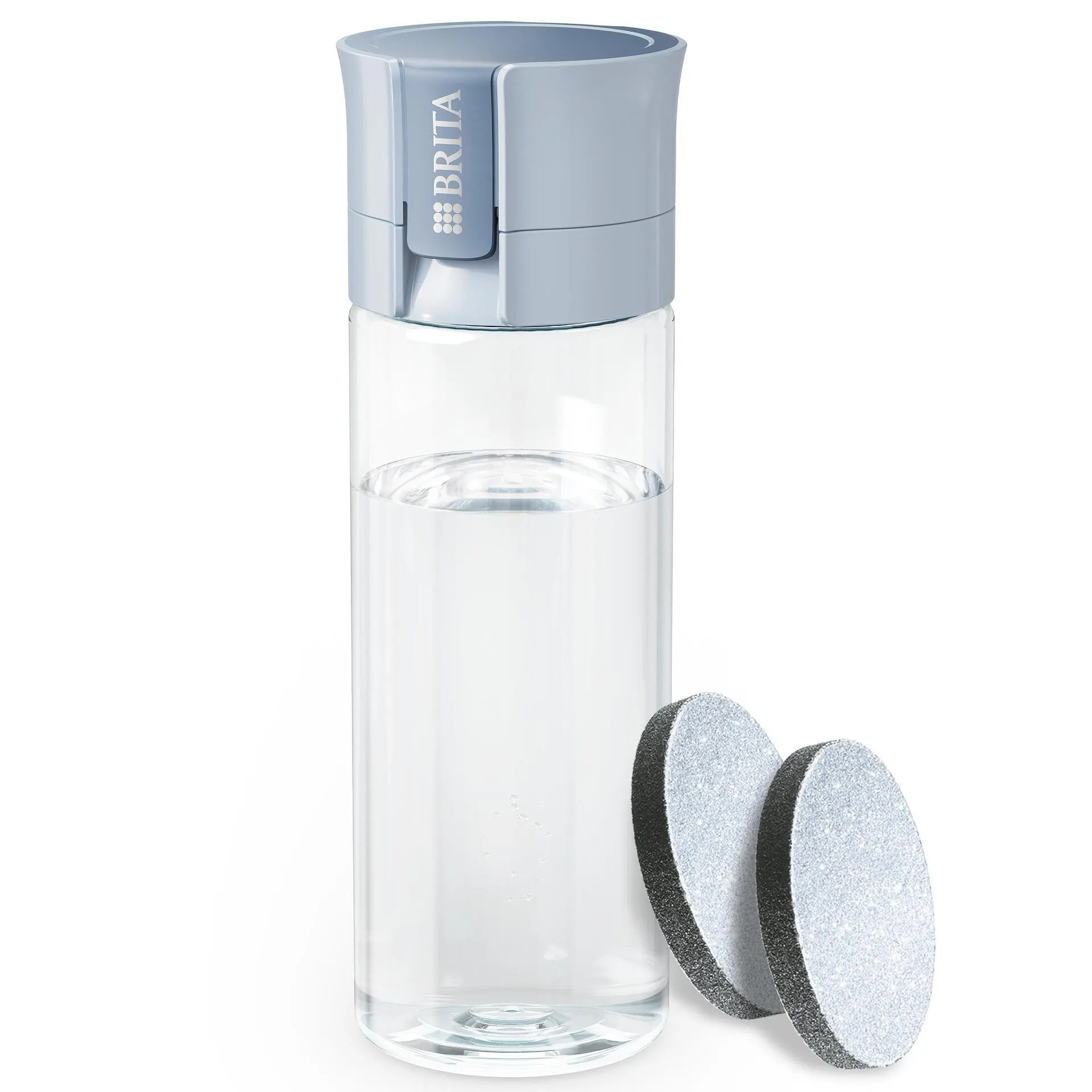 Филтрираща бутилка за вода Brita Fill & Go Vital, 600 мл, MicroDisc филтри, Светлосин