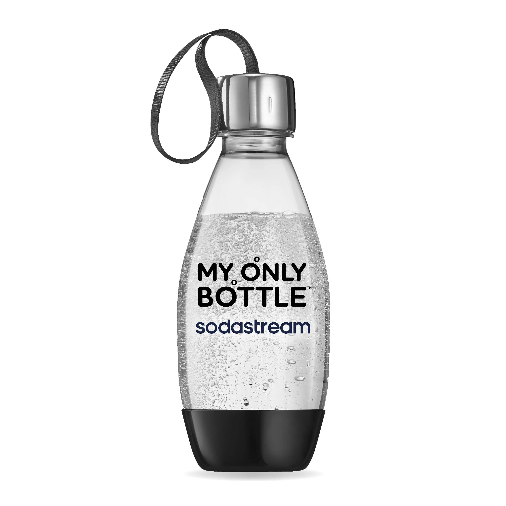Бутилка за газиране Sodastream My Only Bottle, 0.5 л, Без BPA, Съвместим с Spirit, Jet, Fizzi, Genesis, One Touch, Play, Power и Source, Черен