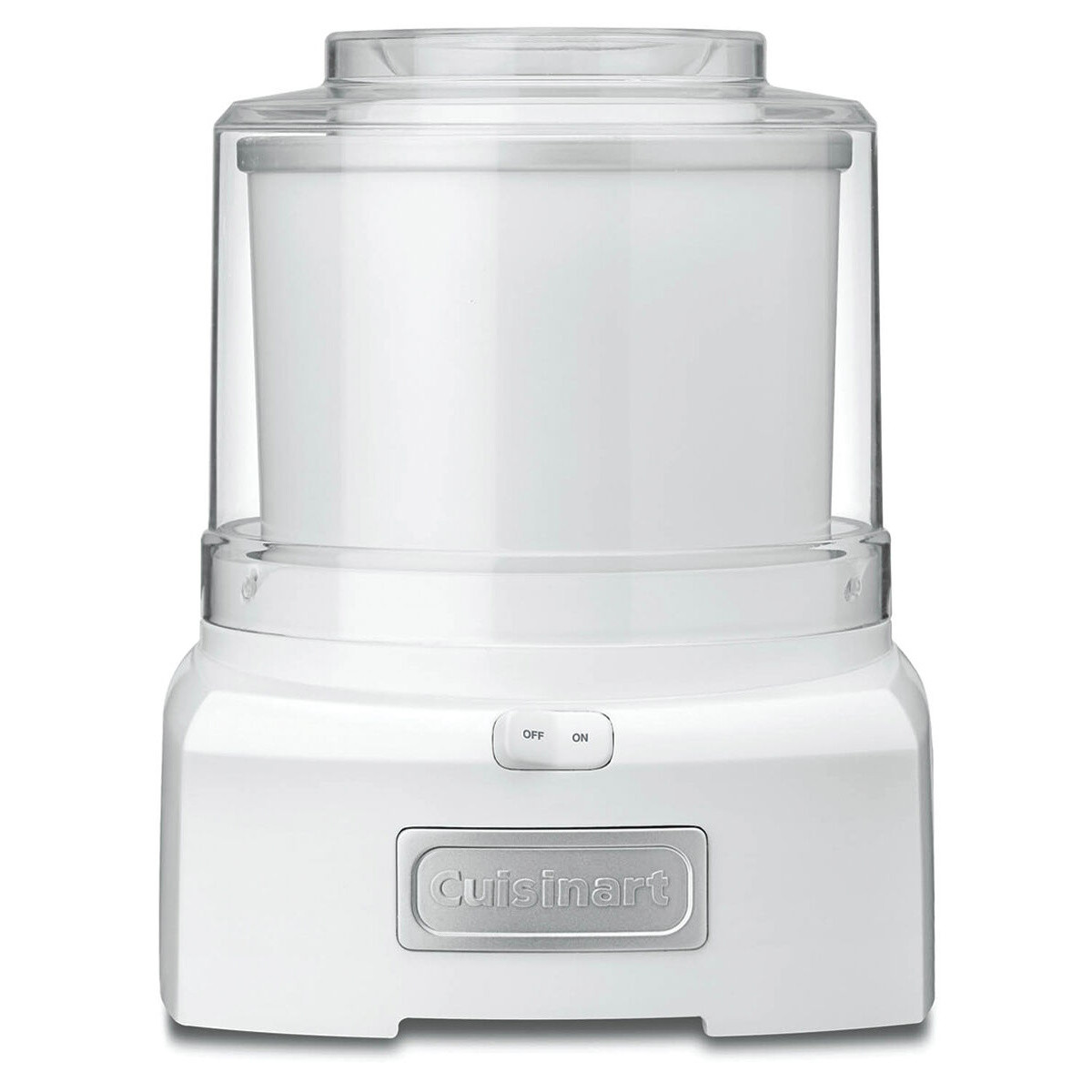 Машина за сладолед Cuisinart Cool Scoops ICE21E, 35W, 1.4 л, До 20 топки сладолед, Прозрачен капак с лесно заключване, Бял