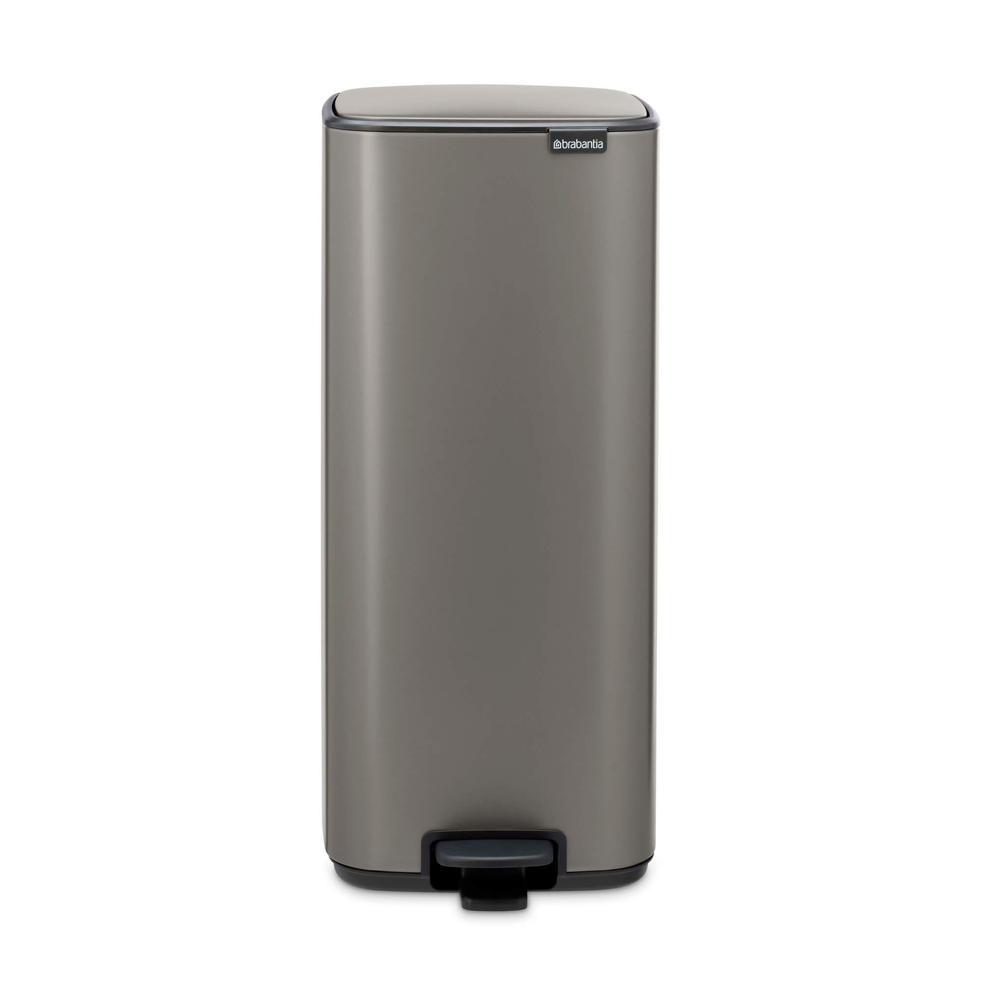 Кош за боклук Brabantia Bo Pedal 1010129, 30 л, Леко затваряне, Противоплъзгаща основа, Сив