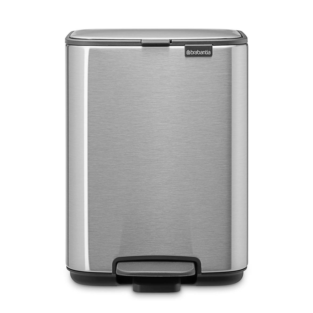 Кош за боклук Brabantia Bo Pedal 1010141, 4 л, Леко затваряне, Противоплъзгаща основа, Устойчив на пръстови отпечатъци, Инокс/Мат