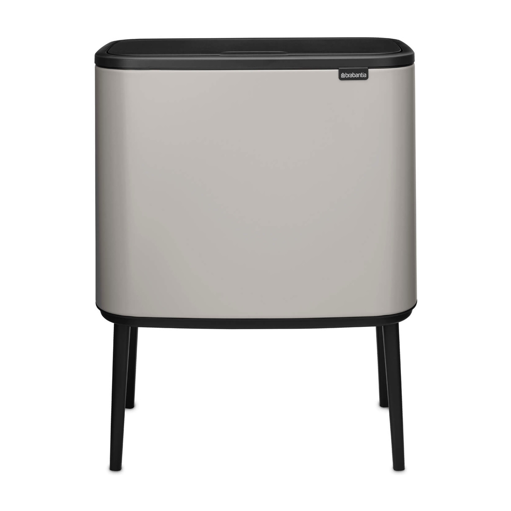 Кош за боклук Brabantia Bo Touch 1010454, 3x11 л, Плавно и безшумно отваряне, Голям отвор, Сив