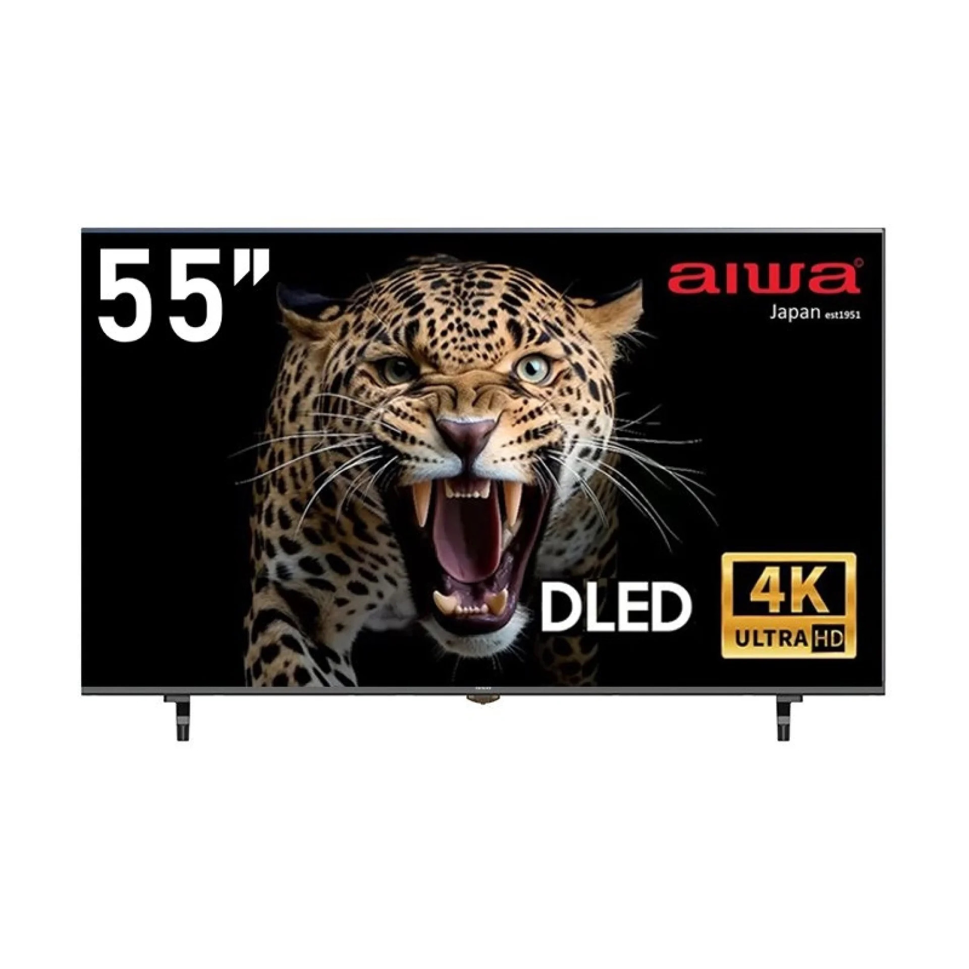 Телевизор AIWA TS-551N, 55'', 139 см, 4K UltraHD 3840 x 2160, Клас F, DLED, Wi-Fi, Bluetooth, TizenOS, Черен