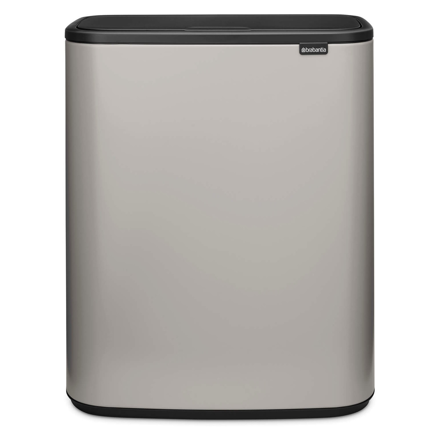Кош за боклук Brabantia Bo Touch 1010455, 60 л, Плавно и безшумно отваряне, Голям отвор, Светлосив