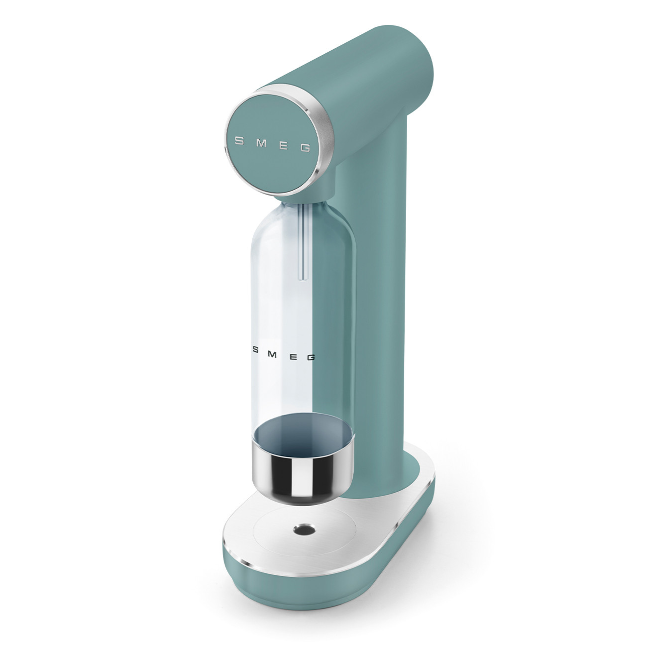 Машина за сода SMEG Collezione SKC01EGM, 800 мл, CO2, Предпазен клапан, Тавичка за отцеждане, Ръчна, Зелен
