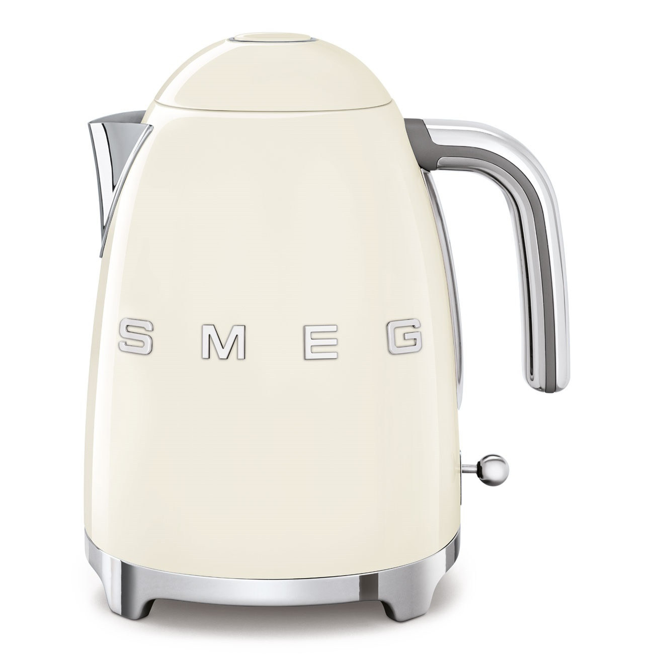 Електрическа кана SMEG KLF03CREU, 2400 W, 1.7 л, 360° основа, Гланцово покритие, Крем