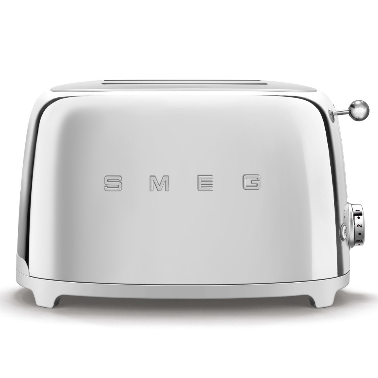 Тостер за хляб SMEG 50's Style TSF01SSEU, 950W, 2 филии, 6 нива, Тавичка за трохи, Вграден кабел, Неръждаема стомана, Сребрист