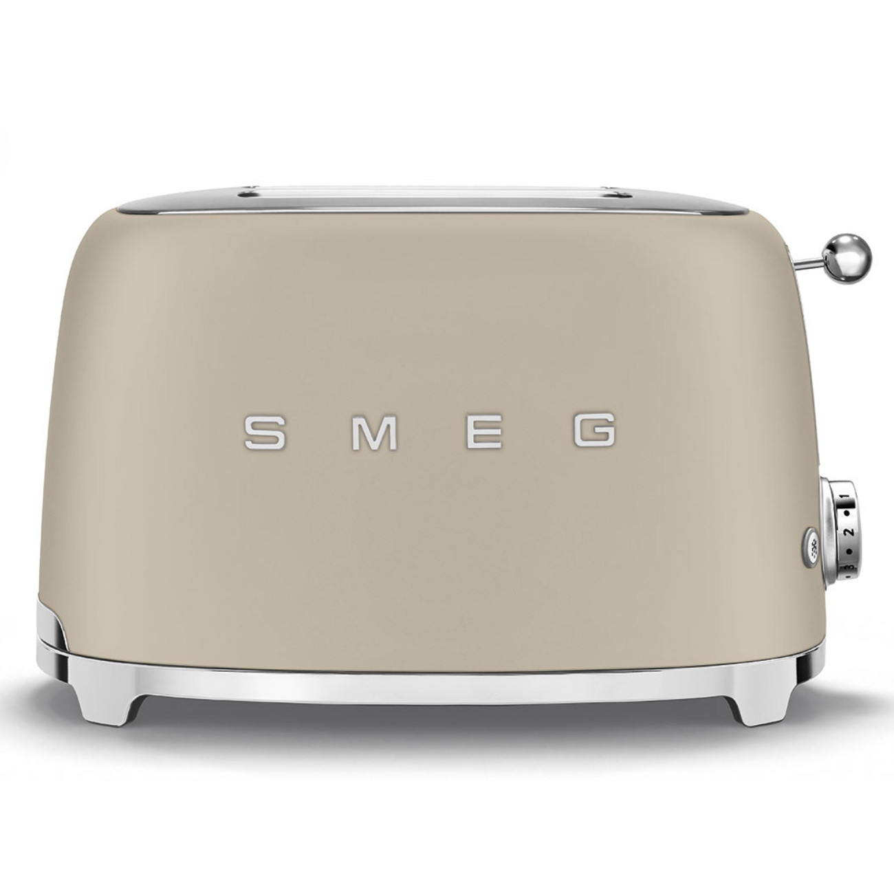 Тостер за хляб SMEG 50's Style TSF01MLMEU, 950W, 2 филии, 6 нива, Тавичка за трохи, Вграден кабел, Неръждаема стомана, Бежов