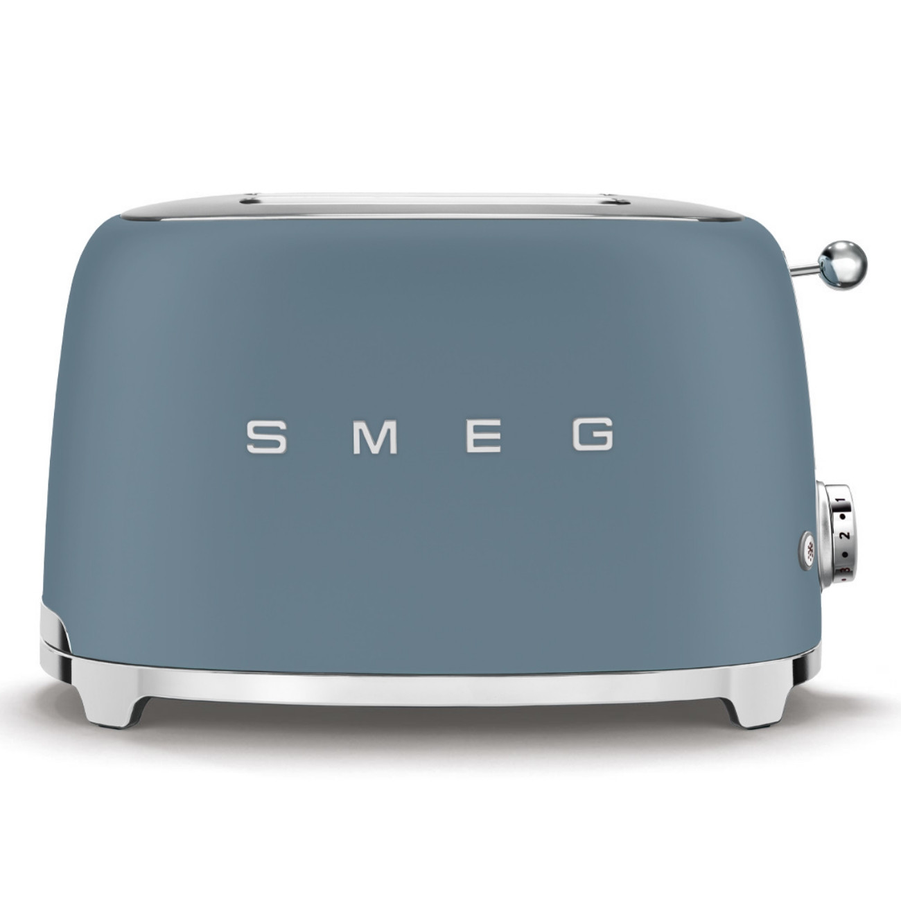 Тостер за хляб SMEG 50's Style TSF01SBMEU, 950W, 2 филии, 6 нива, Тавичка за трохи, Вграден кабел, Неръждаема стомана, Буреносно син