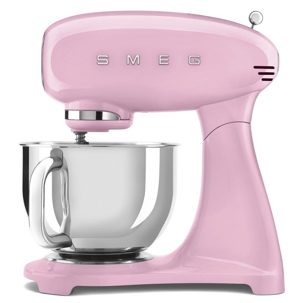 Планетарен миксер SMEG SMF03PKEU, 800 W, 4.8 л, 10 скорости, Функция за плавен старт, Крачета против хлъзгане, Розов